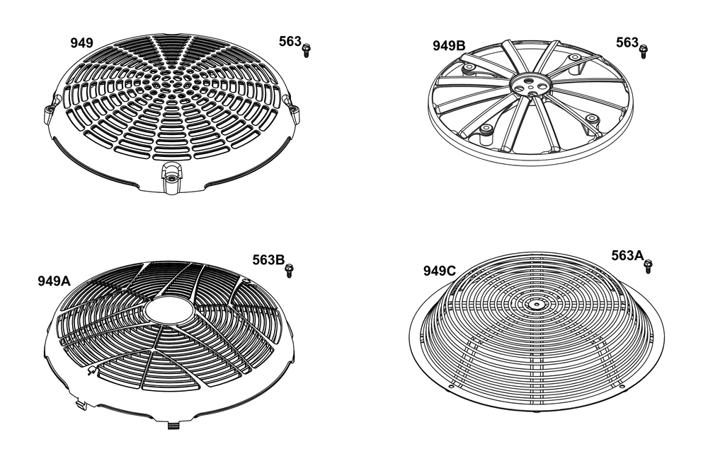 Flywheel Guards Diagram and Parts List for 40,44&49  Briggs and Stratton Engine